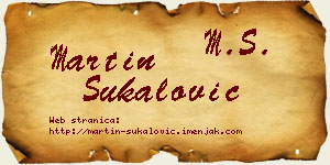 Martin Šukalović vizit kartica